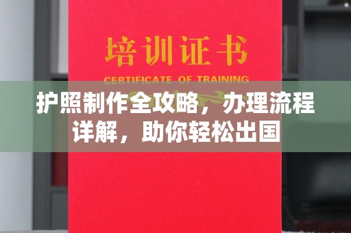 武功护照制作全攻略，办理流程详解，助你轻松出国